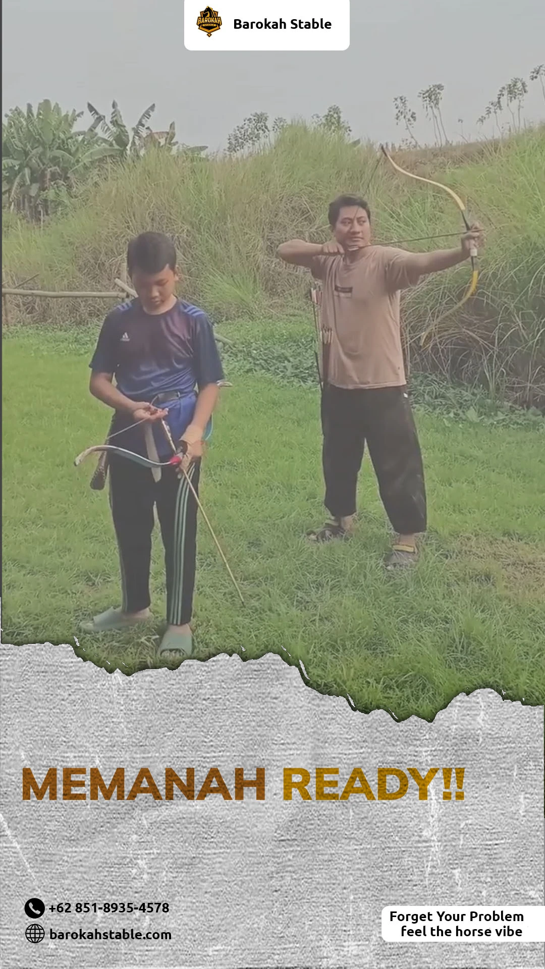 Memanah di Barokah Stable